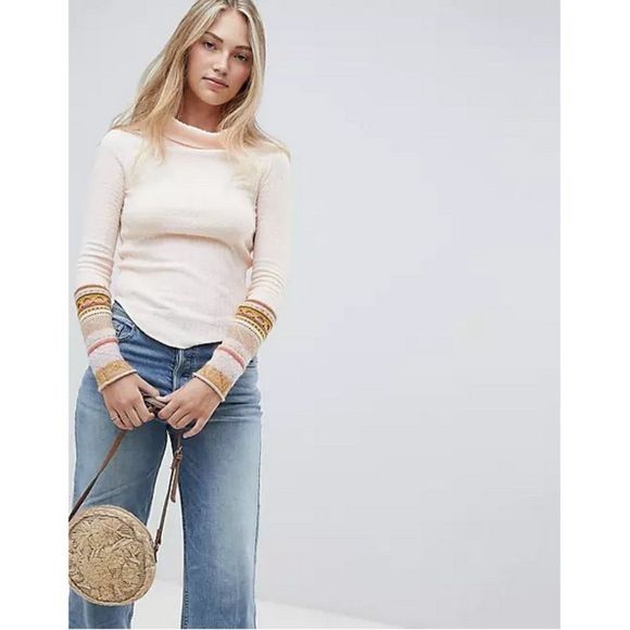 Free People 'Mixed Up Cuff' Thermal Top - Picture 1 of 15